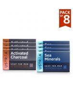 Deo Soap for Men with Sea Minerals & Activated Charcoal -100 g (Pack of 8)