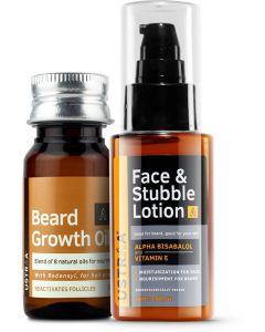 Beard Growth Oil & Beard Stubble Lotion