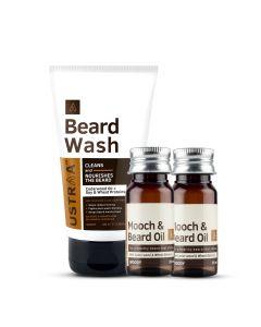 Beard Oil - Set of 2 & Beard Wash (Woody)