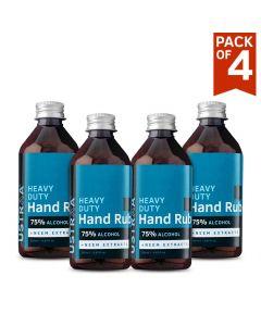 Heavy Duty Hand Rub (works like sanitizer) - 200 ml - Set of  4