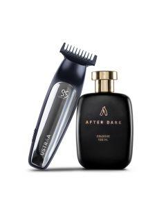  After Dark Cologne - 100 ml - Perfume for Men & Chrome - Lithium Powered Beard Trimmer
