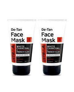 De-Tan Face Mask - Oily Skin - Set of 2 - for Effective Tan Removal