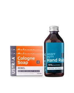 Cologne Soap - Rebel - Set of 3 and Hand Rub - 200 ml