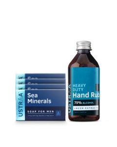 Deo Soap -Sea Minerals - Pack of 4 & Hand Rub - 200 ml