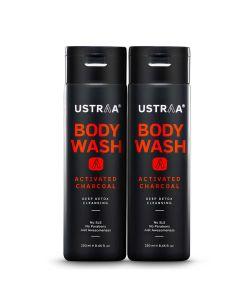 Body Wash for Men - Activated Charcoal - 250 ml - Set of 2