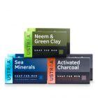 Deo Soap with Sea Minerals, Activated Charcoal and Neem & Green Clay -100 g (Pack of 6)