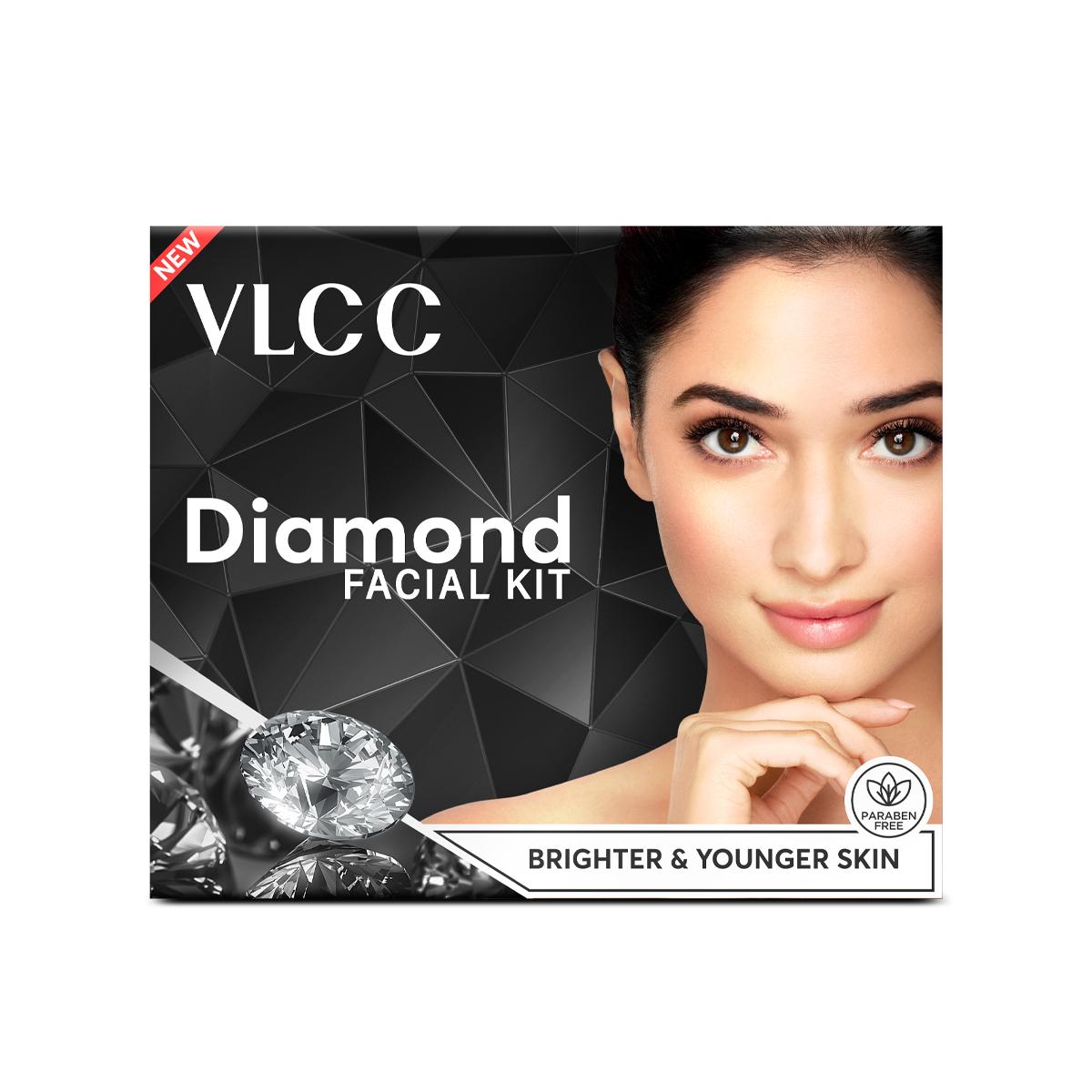 VLCC Diamond Single Facial Kit - Reveal Glowing Skin with Diamond Radiance