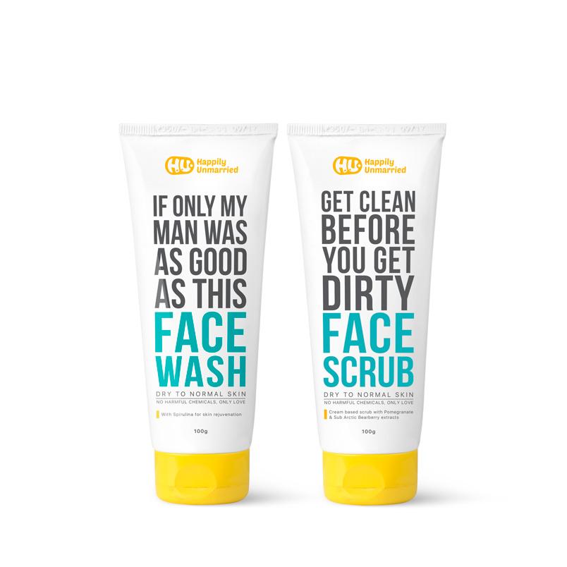 Face Wash & Face Scrub - Dry to Normal Skin