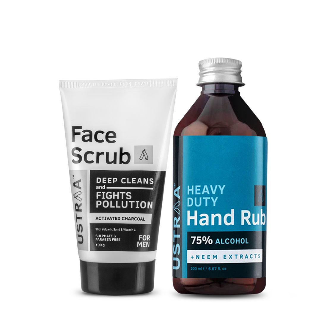 Face Scrub - Activated Charcoal and Hand Rub - 200 ml