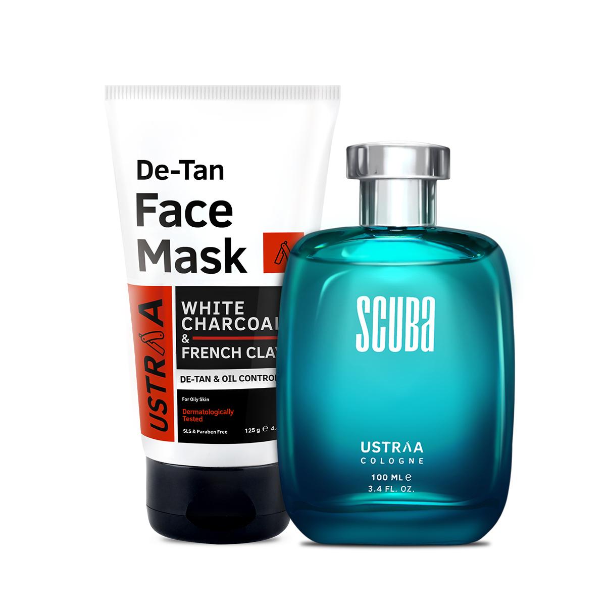 Face Mask -Oily Skin & Scuba Cologne Perfume for Men