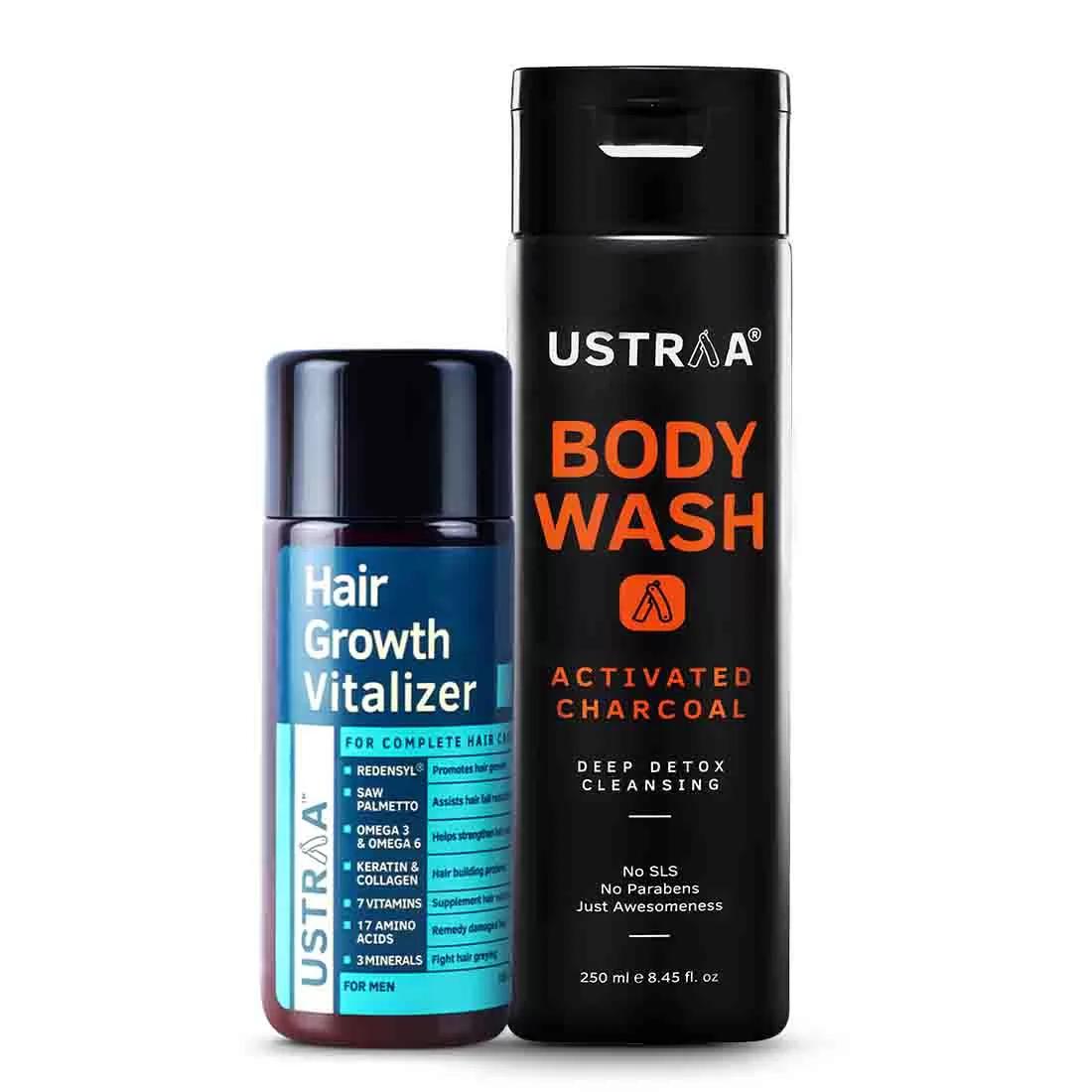 Hair Growth Vitalizer & Body Wash- Activated Charcoal