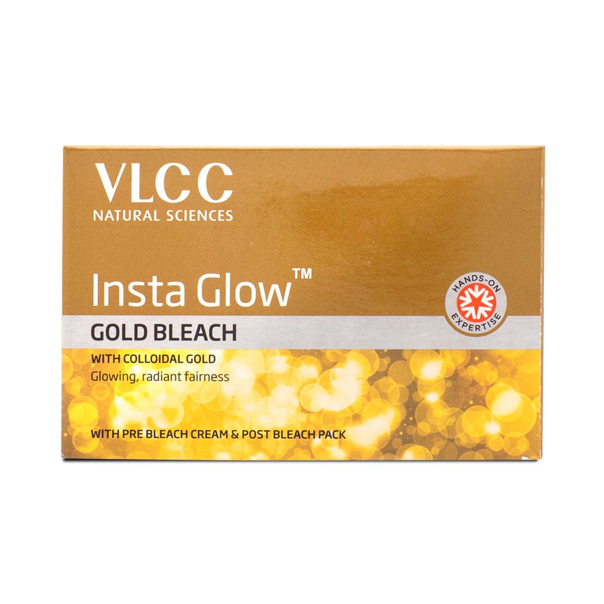 VLCC Insta Glow Gold Bleach - Illuminate Your Skin with Golden Radiance