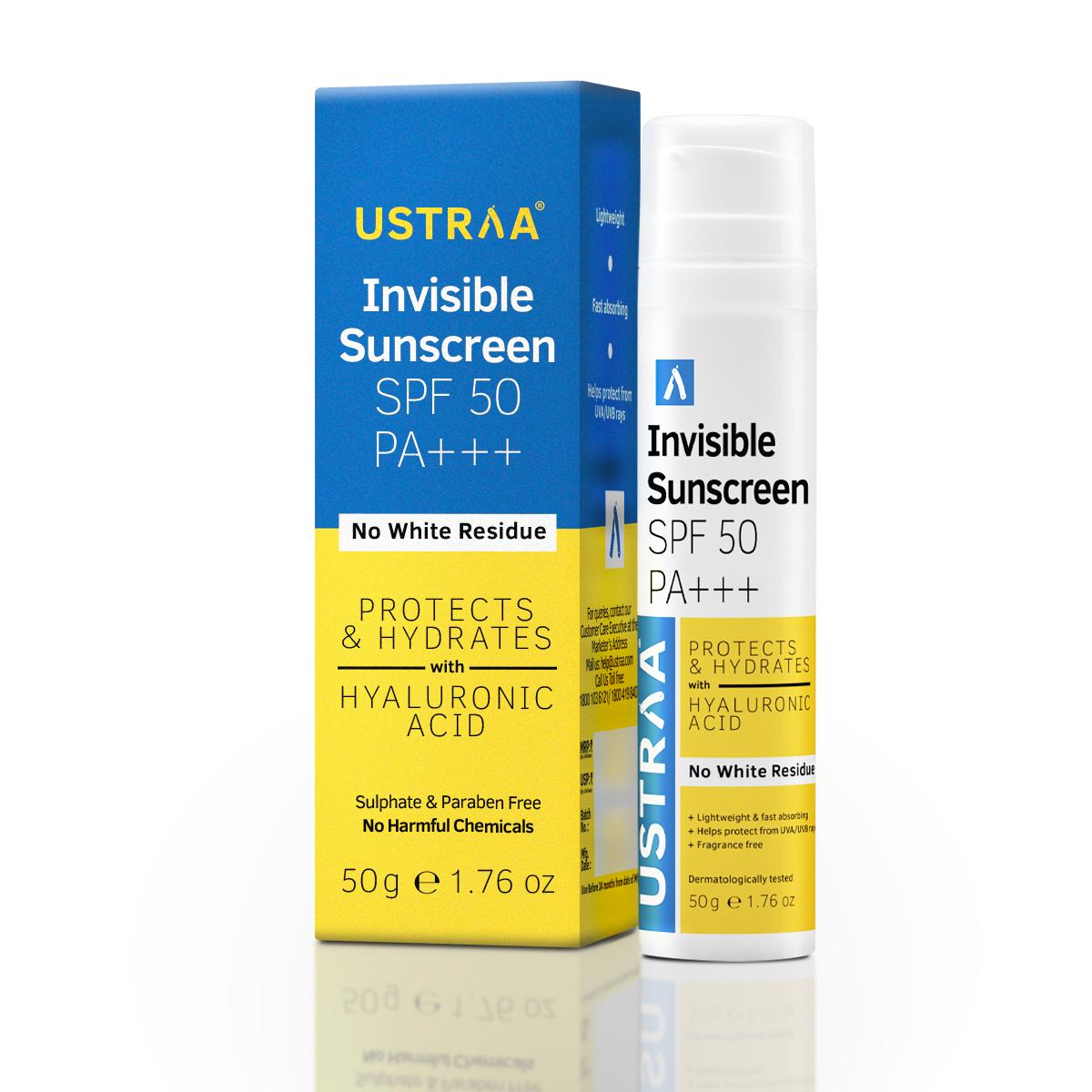 Invisible Shield Against Harmful Rays | Ustraa Invisible Sunscreen SPF 50 PA+++