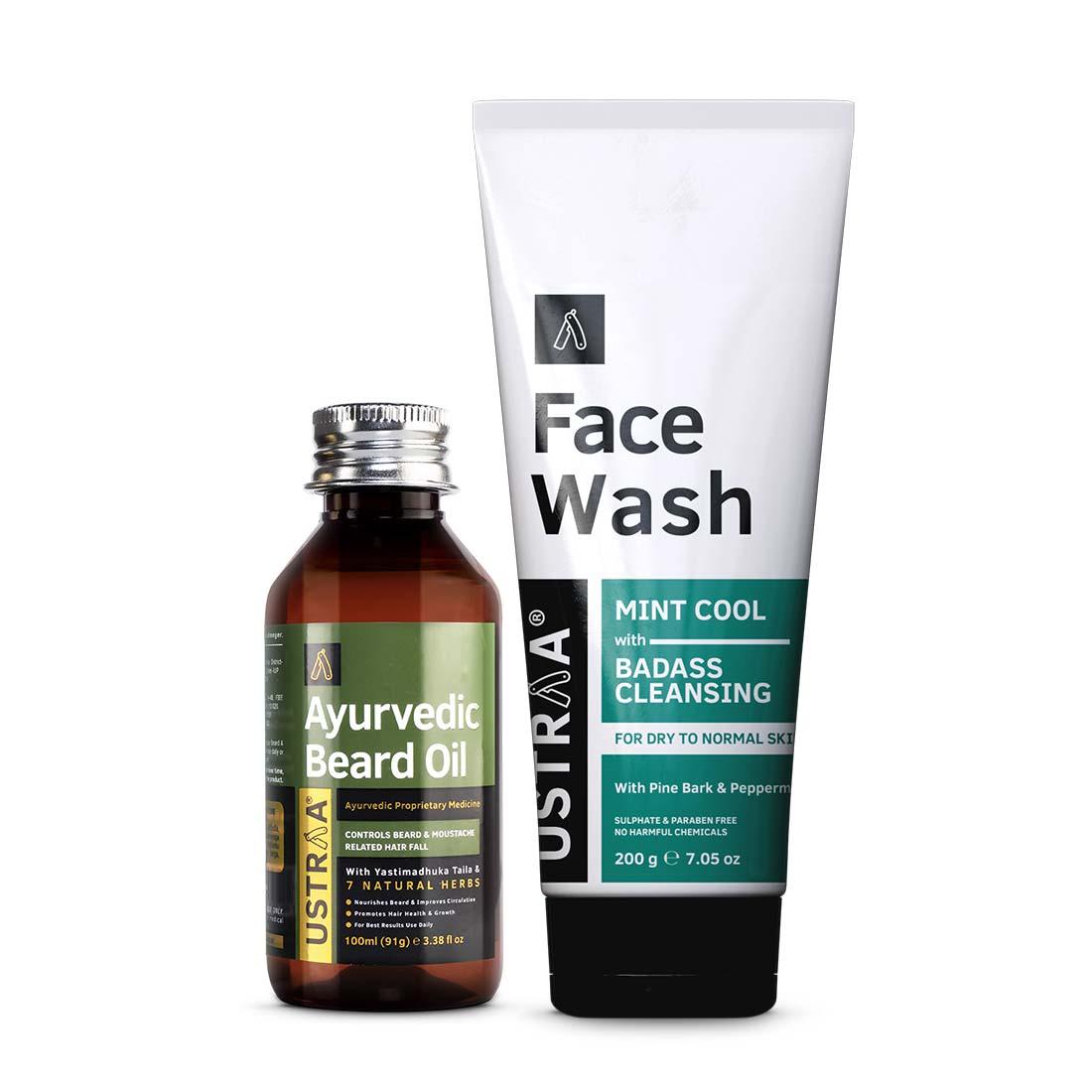 Ayurvedic Beard Oil & Face Wash Dry Skin