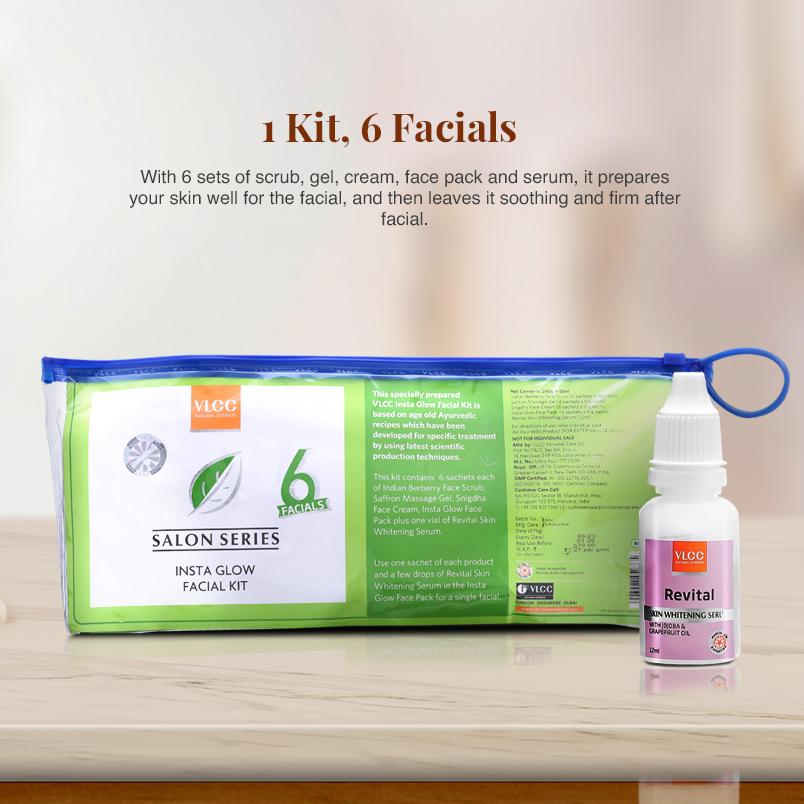 VLCC Salon Series Insta Glow Facial Kit Professional Spa like