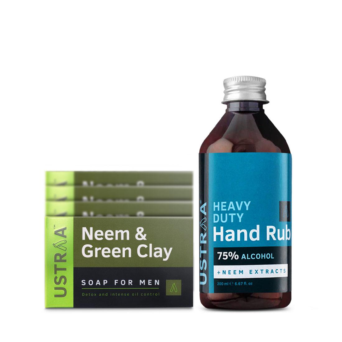Deo Soap - Neem - Pack of 4 & Hand Rub - 200 ml
