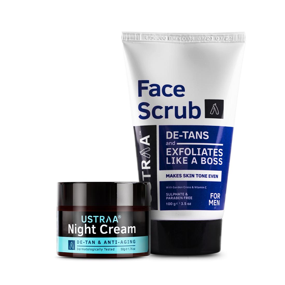 Night Cream & De-Tan Face Scrub 