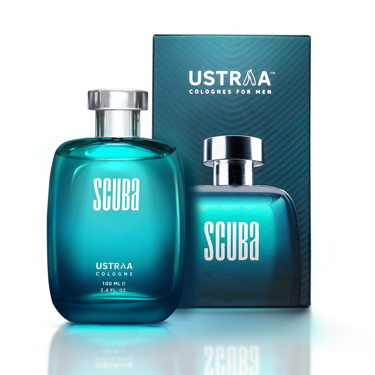 Ustraa Scuba Cologne for Men - 100 ml - A Fresh and Deep Perfume for men for all day use