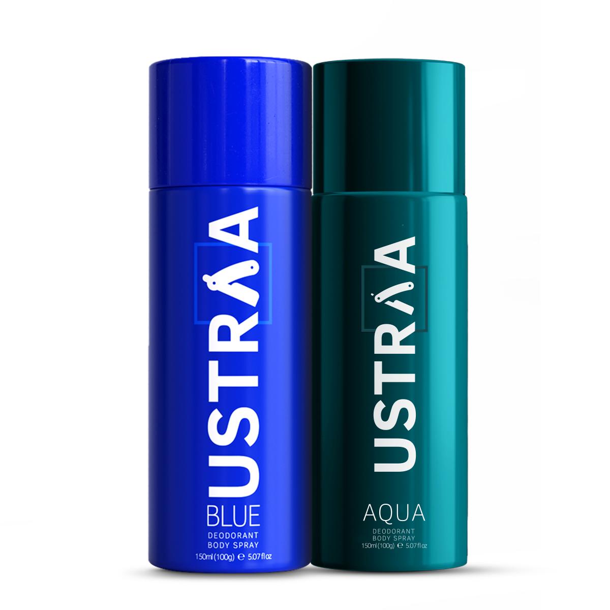 Blue & Aqua Deodorants Body Spray Combo