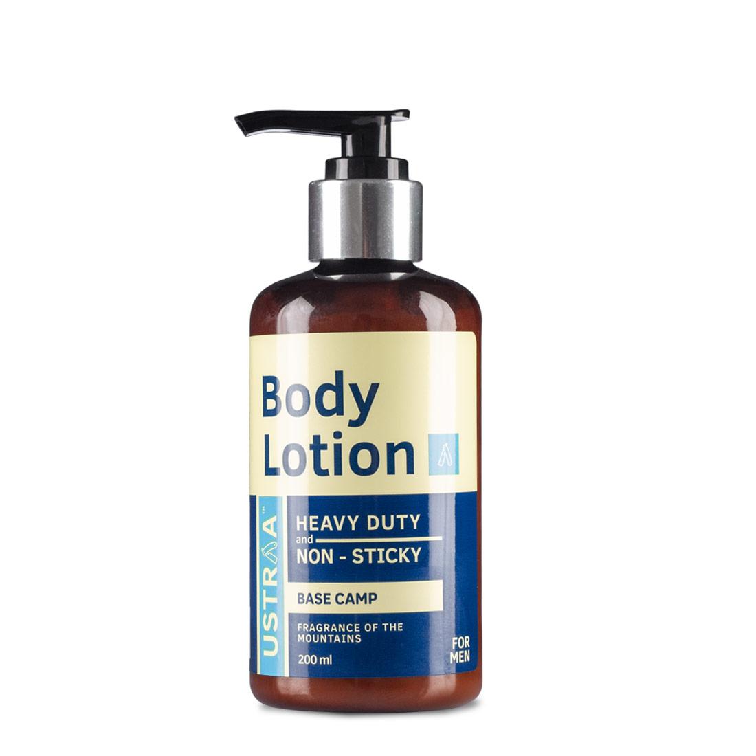 Ustraa Body Lotion -  with Shea Butter, Vitamin E, Wild Flax Seed Extract for a Heavy duty Moisturization without Stickiness - 200 ml