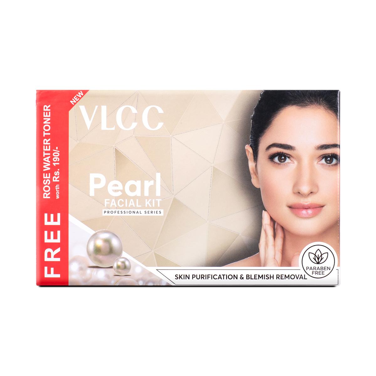 VLCC Pearl Facial Kit + FREE Rose Water Toner - Embrace the Power of Pearls