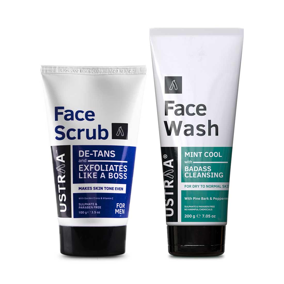 Ustraa Face Wash - Dry & Face Scrub