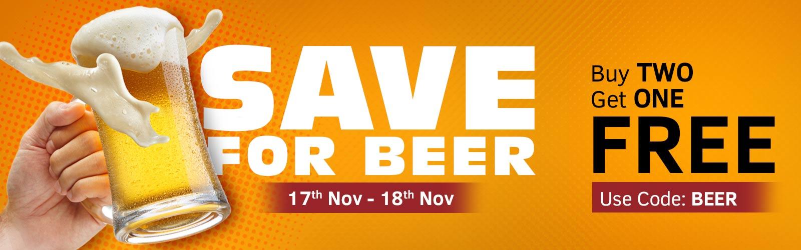 Buy 2 Get 1 Free on Ustraa Save For Beer Sale (17th-18th Nov)